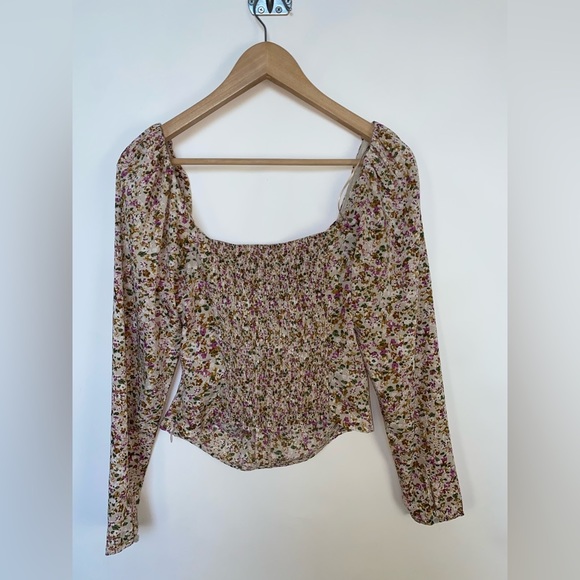 ASTR the Label Floral Ruched Sweetheart Neck Top - Picture 2 of 14